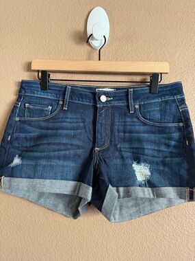 Paige Jimmy Jimmy Distressed Denim Shorts Size 27